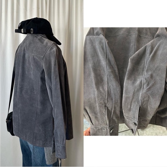 Valerie Stevens Gray Leather Jacket - Picture 6 of 10